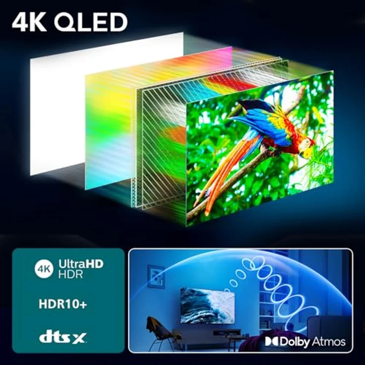 Philips 43PUS7800 4K LED Smart TV, 43 Zoll Display mit Pixel Precise Ultra HD, Titan OS und Dolby Atmos Sound, Sprachsteuerung mit Alexa und Google Assistant – Bild 4