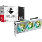 Asrock Radeon RX 9060 XT Steel Legend OC, 16GB GDDR6 Grafikkarte mit 2x HDMI, 2x DP, bis zu 3320MHz Boost Clock