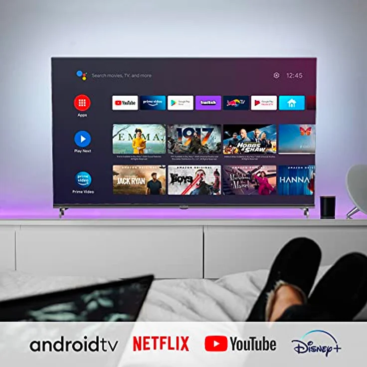 STRONG SRT55UD7553, 55" Smart TV mit Android, 4K UHD, HDR10, Google Voice Control, Schwarz – Bild 2