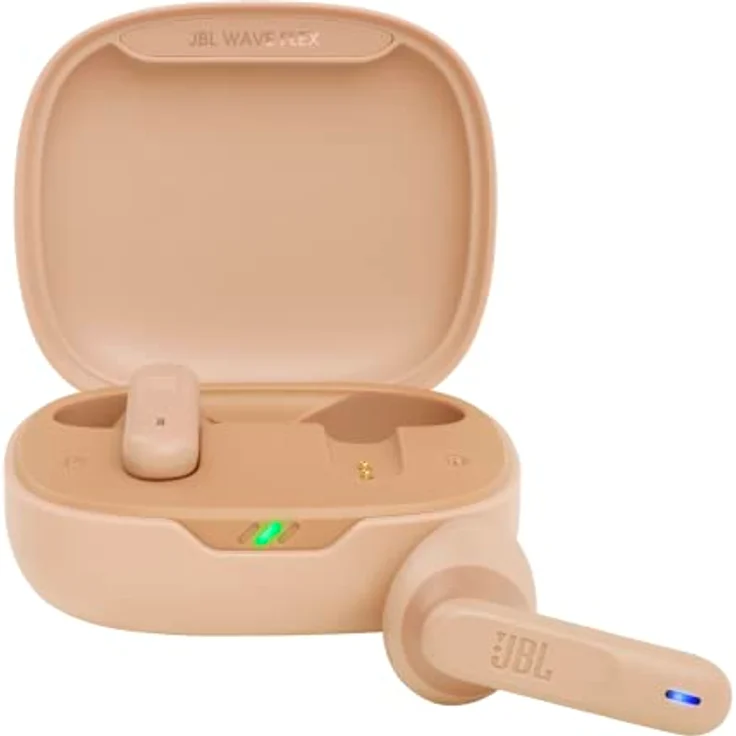 JBL Wave Flex – Kabellose In-Ear Ohrhörer mit IP54- und IPX2-Wasserdichtigkeit – TalkThru- und AmbientAware-Technologie – 32 Stunden Akkulaufzeit – In Beige – Bild 1