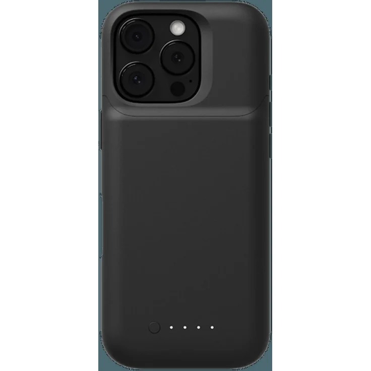 mophie Juice Pack TPU Back Cover für Apple iPhone 16 Pro, Smartphone Hülle in Schwarz mit zusätzlichem Akku und Fallschutz