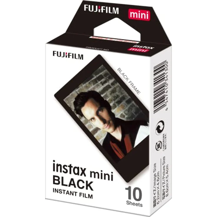 Fujifilm Instax Mini Instant Film, Schwarz, Einzelpackung – Bild 3