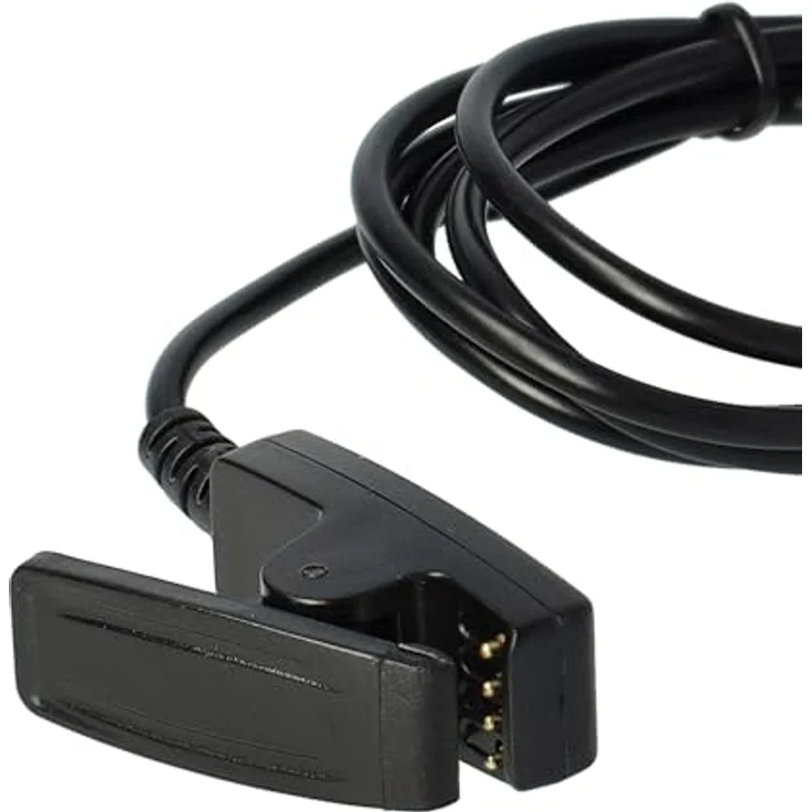 vhbw USB Ladekabel kompatibel mit Garmin Lily Classic Edition 010-02384-B2 Smartwatch, Fitnesstracker - Ladestation Schwarz, 100 cm – Bild 5