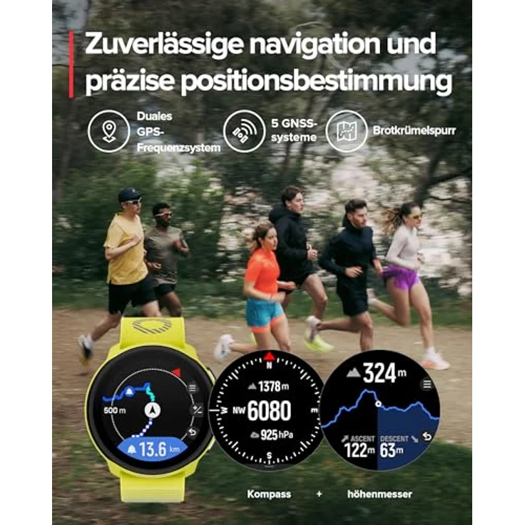SUUNTO Run GPS Laufuhr, 1,32" AMOLED-Touchscreen, leicht, Multisport, präzises GPS, 12 Tage Akkulaufzeit, 4GB Offline-Musikspeicher – Bild 4