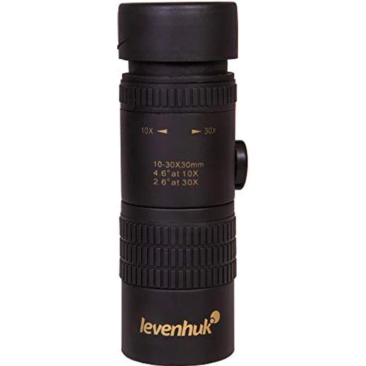 Levenhuk Atom 10-30x30 Monocular Fernglas, stufenlos verstellbare Vergrößerung von 10- bis 30-fach, leichtes Kunststoffgehäuse mit Gummibeschichtung – Bild 5