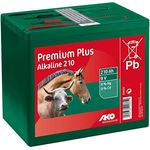 AKO Batterie Alkaline 9 V, 210 Ah, Alkalisch, Stromversorgung für Weidezaungeräte, Konstante Spannung, Lange Lebensdauer