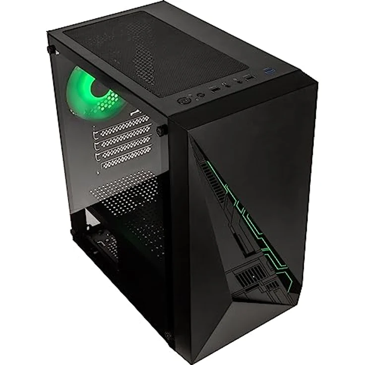 Kolink Inspire K2 Plus PC-Gehäuse, ARGB-Beleuchtung, ARGB 120mm Lüfter, GPU bis zu 300mm, Stahl, Micro-ATX, Schwarz – Bild 2