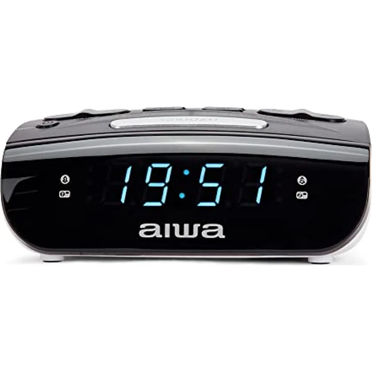 Aiwa CR-15 Alarm Clock Digital Alarm Clock Black White
