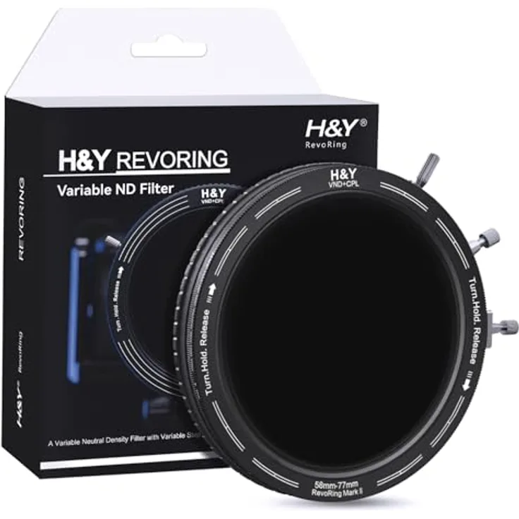 H&Y REVORING ND3-1000 & CPL Filter MkII, Kamera-Filter 58-77mm, variabel nd für kreative Belichtung