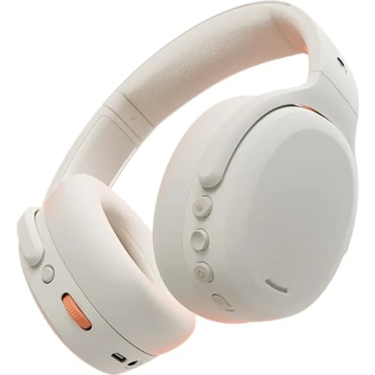 Skullcandy Crusher ANC 2 Over-Ear Noise Cancelling Wireless-Kopfhörer mit Sensory Bass, 50 Std. Akkulaufzeit, Skull-iQ, Alexa-Unterstützung, Mikro, Bluetooth-kompatibel - Bone