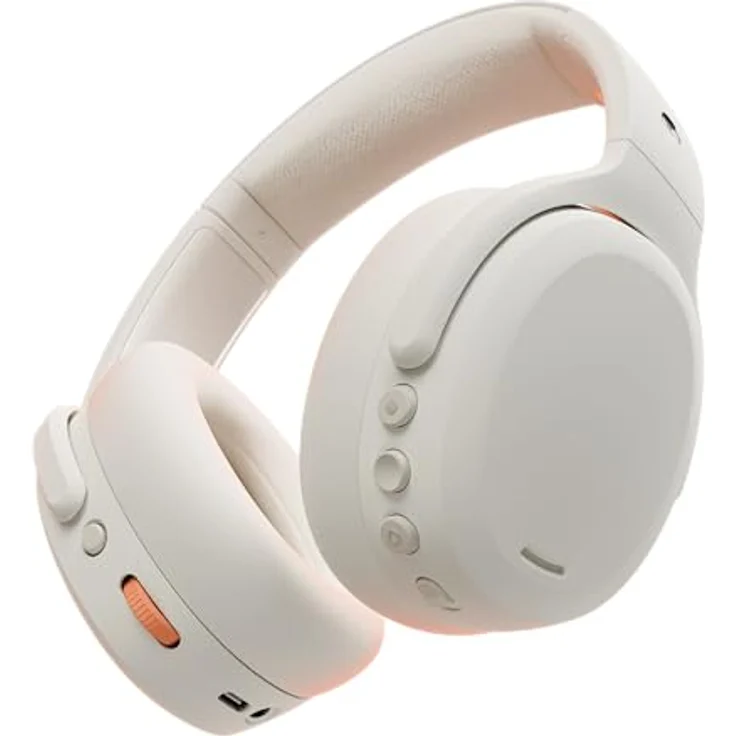 Skullcandy Crusher ANC 2 Over-Ear Noise Cancelling Wireless-Kopfhörer mit Sensory Bass, 50 Std. Akkulaufzeit, Skull-iQ, Alexa-Unterstützung, Mikro, Bluetooth-kompatibel - Bone – Bild 1