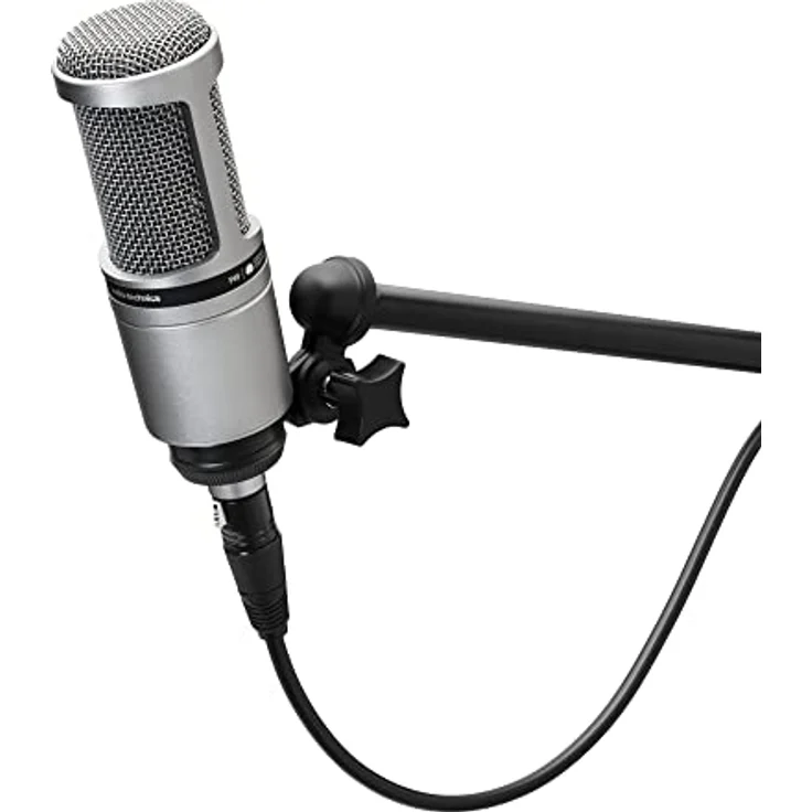 Audio-Technica AT2020 Kondensatormikrofon mit Nierencharakteristik (XLR Anschluss) für Voiceover, Podcasting, Gesang oder instrumentale Live-Aufnahmen, AT2020GM, Metal – Bild 2