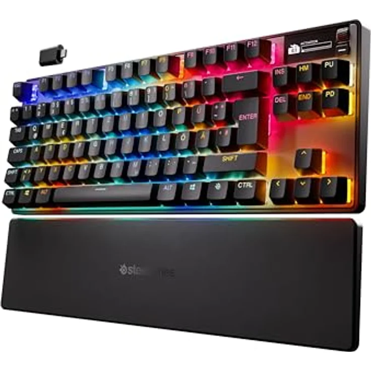 SteelSeries Apex Pro TKL Wireless Gen 3 HyperMagnetic Gaming-Tastatur - OmniPoint 3.0 Switches - Sofort einsetzbare Presets - Rapid Tap/SOCD - OLED - DE QWERTZ Layout – Bild 1