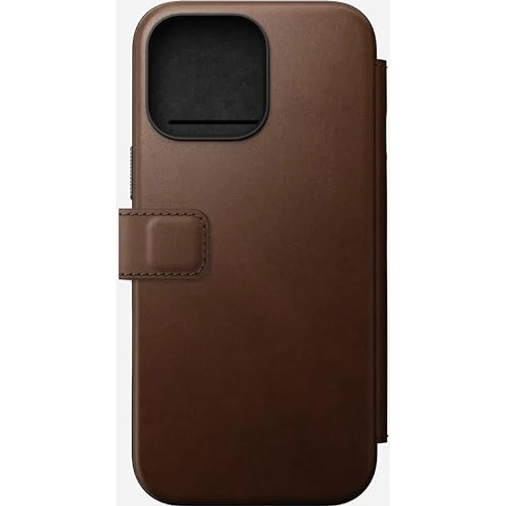 Nomad Modern Leather Folio für Apple iPhone 16 Pro, Smartphone Hülle mit Kartenfächern, Braun – Bild 7
