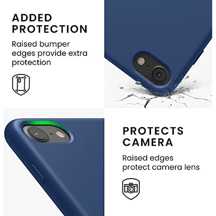 kwmobile TPU Case gummiert für Apple iPhone 7 / 8 Marineblau – Bild 3