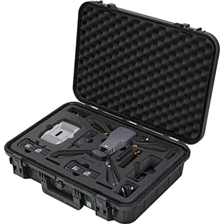 TomCase Koffer Ready to Fly für DJI Mavic 3 / Mavic 3 Classic/Mavic 3 Pro, DJI RC/RC Pro oder Standard Controller, wasserdichter ECO Schutzkoffer – Made in Germany (RTF), Schwarz – Bild 2