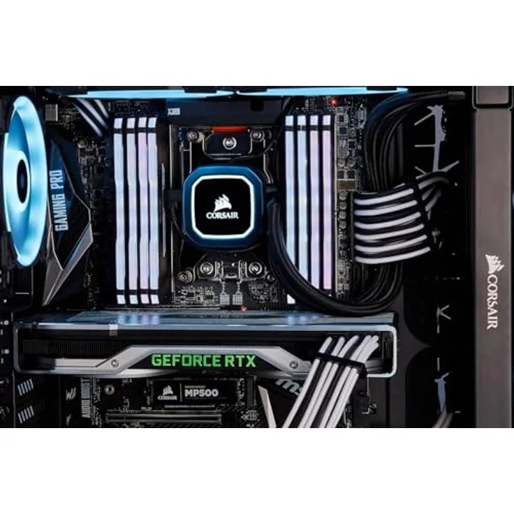 Corsair Premium Sleeved SATA 3 Kabel gewinkelt - gerade (6Gbps, 30 cm 90°) Schwarz – Bild 10