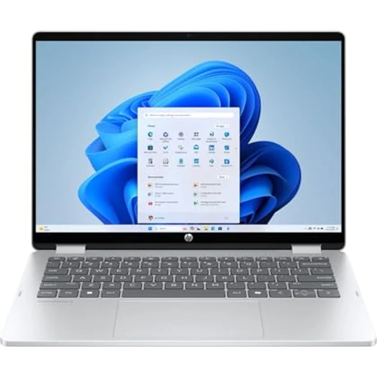 HP OmniBook 5 Flip 14-fp0153ng, 14" WUXGA IPS 300 Nits, Intel Core i5-1334U, 16GB RAM, 512GB SSD, Windows 11, Silber – Bild 1
