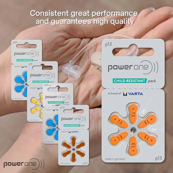 Batterien Hörgeräte Power One P 13 (0% Quecksilber) – Bild 6