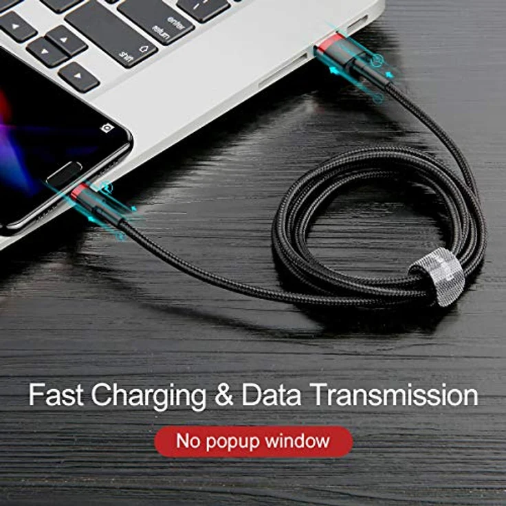 Baseus Cafule Cable - Double Side USB to Microusb QC 3.0, 2.4 A, 1 M (Red/Black) – Bild 8