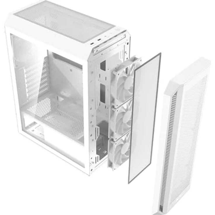 XPG VALORAIRPLUSMTA-WHCWW, PC-Gehäuse mit magnetischer Frontplatte und hoher Luftzirkulation – Bild 5