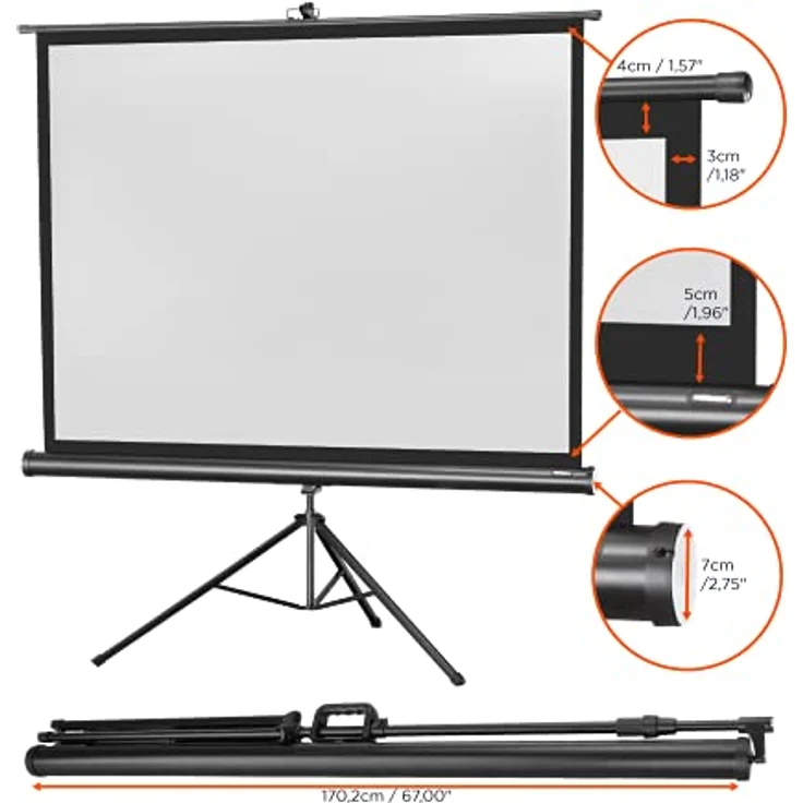 celexon Stativleinwand Economy 158 x 118 cm – Bild 3