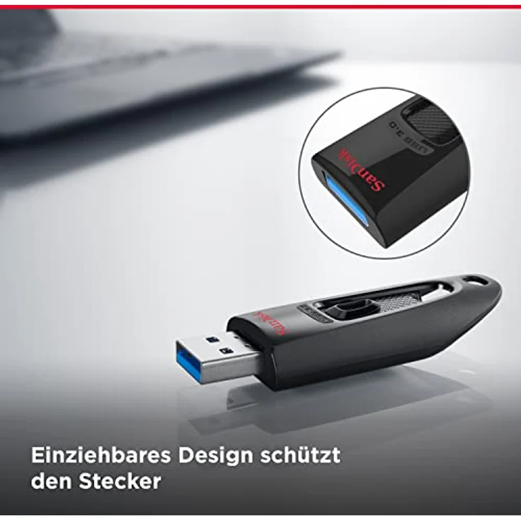 SanDisk Ultra® USB 3.0 USB-Flash-Laufwerk, 1 TB, 150 MB/s, Schwarz mit Passwortschutz – Bild 5
