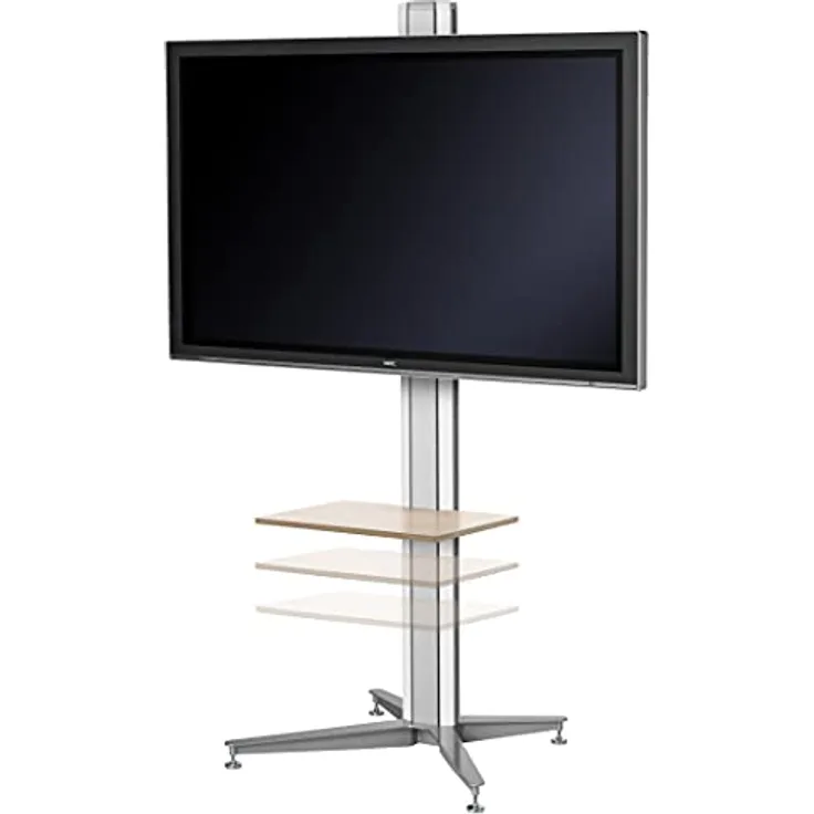 SMS Flatscreenstandfuss X FH 1455, höhenverstellbarer TV-Ständer für Flachbildschirme bis 60 Zoll, weiß