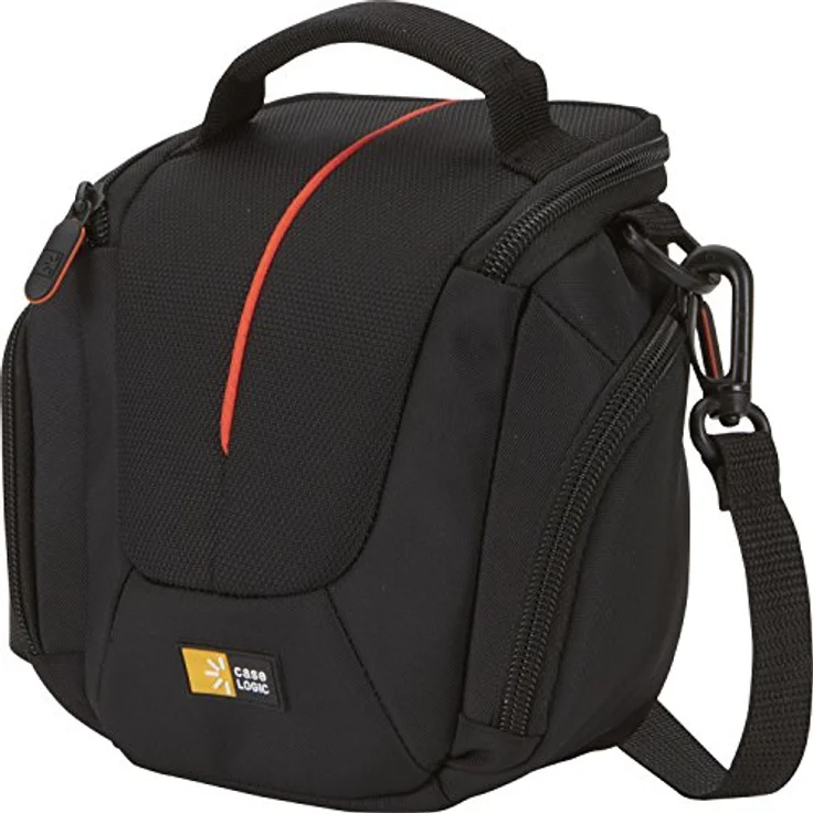 Case Logic DCB304K High-Zoom Camera Case Kameratasche inkl. Tragegriff-Schultergurt-Gürtelschlaufe schwarz-rot – Bild 3