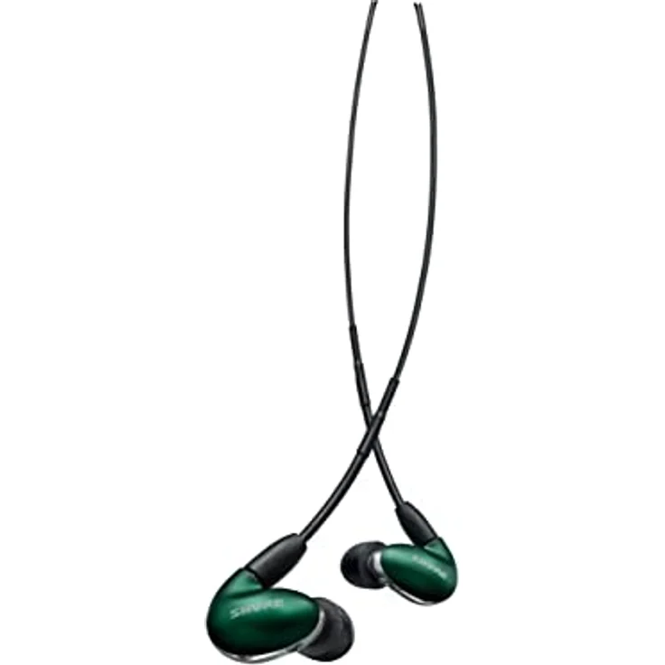 Shure SE846 Kabelgebundene Sound Isolating Ohrhörer, hochauflösender Klang, Vier Treiber, anpassbare Frequenzgang, sicherer In-Ear, abnehmbares Kabel, kompatibel mit Apple-und Android-Geräten – Grün – Bild 1