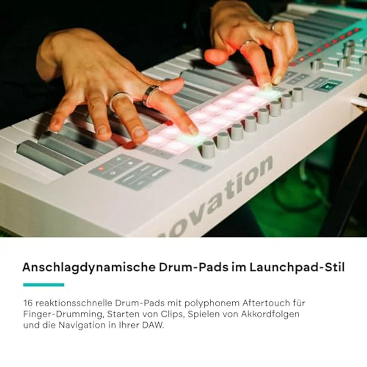 Novation Launchkey 49 White, USB-MIDI-Keyboard-Controller mit 49 halbgewichteten Tasten und DAW-Steuerung – Bild 6