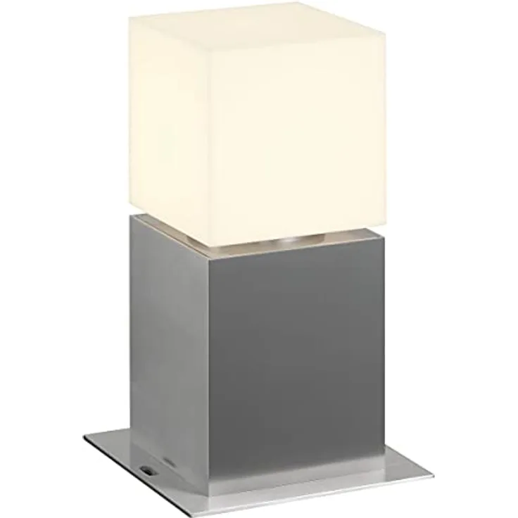 SLV SQUARE POLE 30 | Außen-Standleuchte, stilvolle Außenbeleuchtung, Outdoor LED Wegeleuchte, Außen-Leuchte, Weg-Beleuchtung, Garten-Lampe | E27, IP44, Edelstahl 304