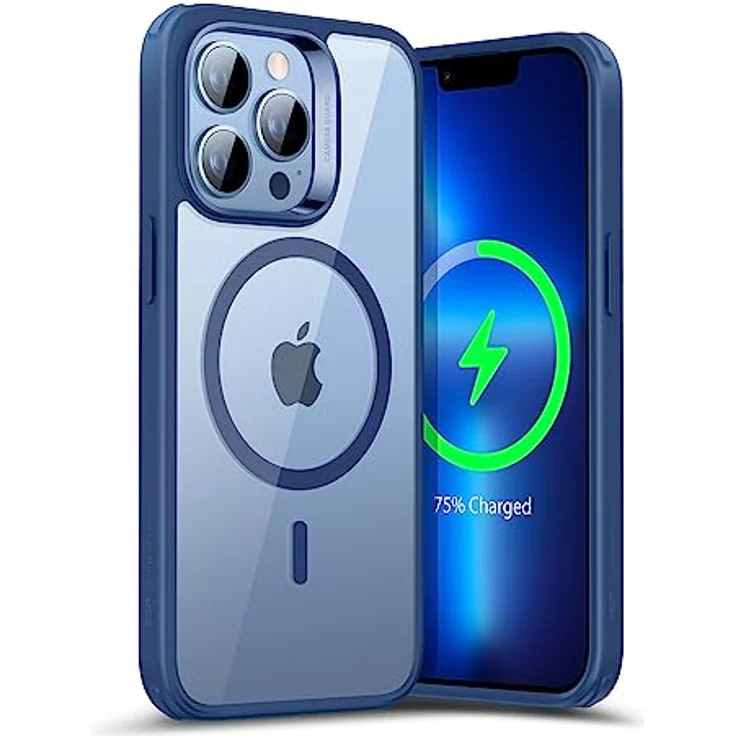 ESR iPhone 13 Pro Hülle, Classic Hybrid Magnet, Militärnorm Sturzschutz, kratzfeste Rückseite, Klares Blau, kompatibel mit MagSafe – Bild 1