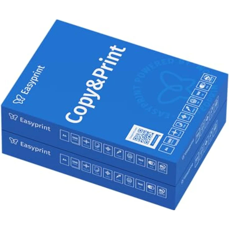 Easyprint Druckerpapier Kopierpapier 1000 Blatt 2 x 500 A4 Premium Hochweiß CIE 160 PEFC Umweltzertifikat – Bild 1