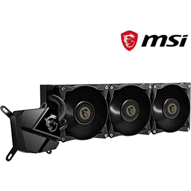 MSI MAG CORELIQUID P360 AIO CPU-Wasserkühlung, Klavierlackoptik-Schwarz, integrierte Lüfterpumpe, Split-Flow-Wasserkühlung, verdampfungssichere Schläuche, einfache Montage - AMD & Intel kompatibel – Bild 2