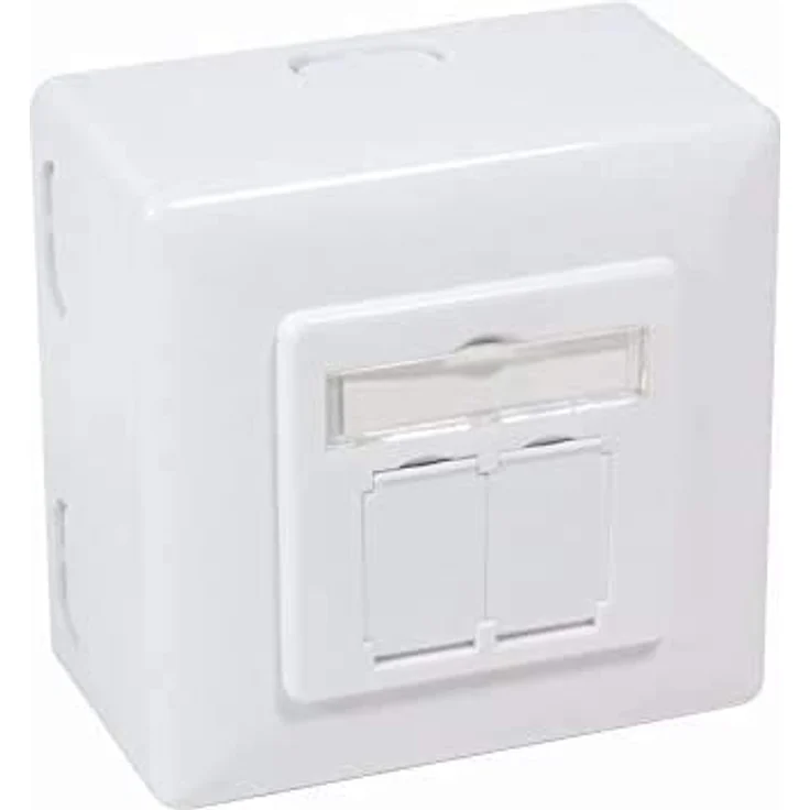 BIGtec CAT.6 Netzwerkdose Dose Kombidose Aufputz / Unterputz Netzwerk Datendose RAL 9003 Signalweiß für Verlegekabel CAT.5 CAT.5e CAT.6 CAT.6a CAT.7 CAT.7a – Bild 3