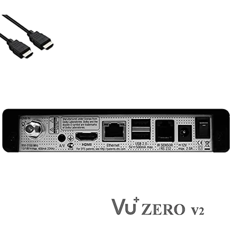VUplus VU+ Zero HW Version 2-1x DVB-S2 Full-HD Sat Tuner E2 Linux Receiver, YouTube, Satellit Receiver mit Aufnahmefunktion, Kartenleser, Media Player, EasyMouse HDMI-Kabel & 150 Mbits WiFi Stick, schwarz – Bild 3