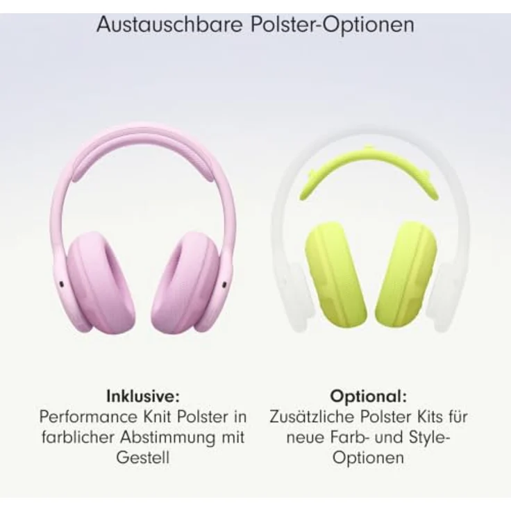 Beats 360, Over-Ear Kopfhörer mit Geräuschunterdrückung, schweiß- und wasserbeständig, pink mit austauschbaren Performance-Polstern aus Strickgewebe – Bild 4