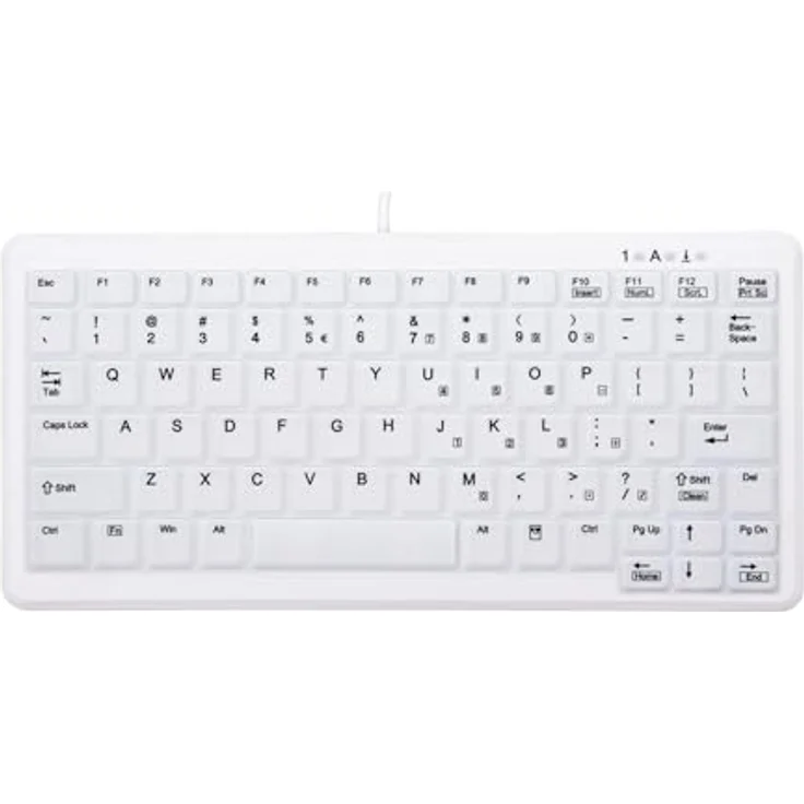 CHERRY AK-C4110, Kabelgebundene Hygienetastatur im Notebook-Design mit IP68 Vollversiegelung, Weiss – Bild 1