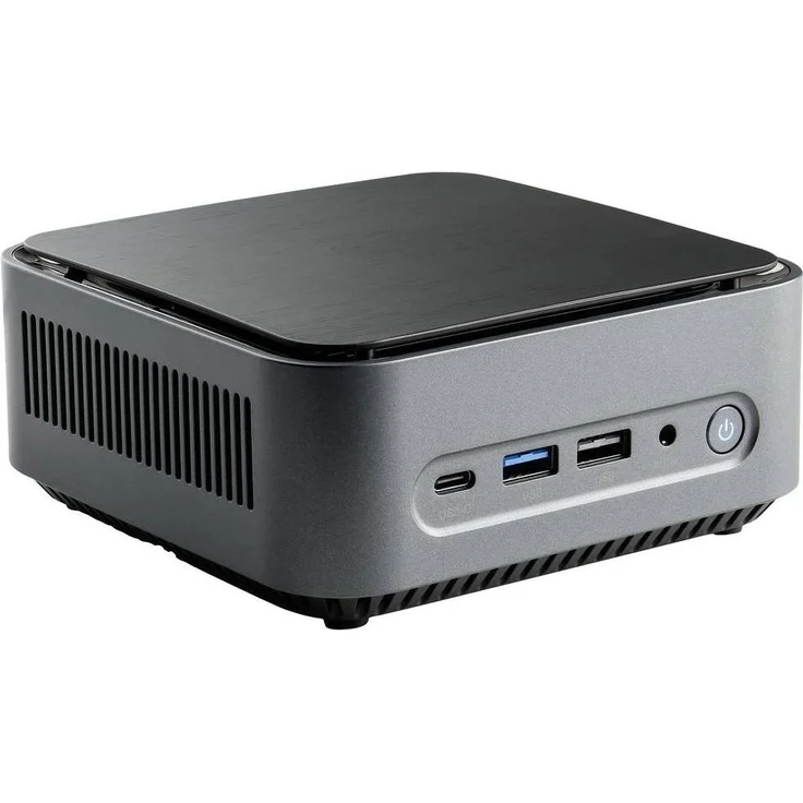 CSL Mini PC Narrow Box Premium, Intel N200 Prozessor bis 3,7 GHz, 32GB RAM, 2TB SSD, Intel UHD Graphics, Schwarz