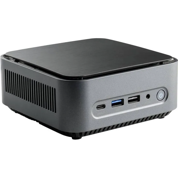 CSL Mini PC Narrow Box Premium, Intel N200 Quad-Core, 8GB RAM, 500GB SSD, Intel UHD Graphics, Schwarz