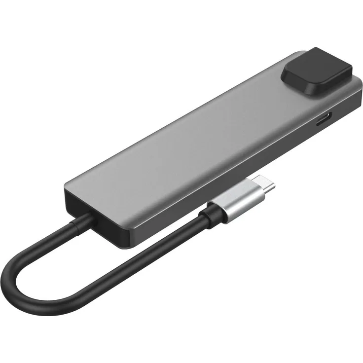 Hyrican Laptop-Dockingstation ST-T605 Dockingstation Type-C, 1x RJ-45, 3x USB 3.0, 1x HDMI, Schwarz