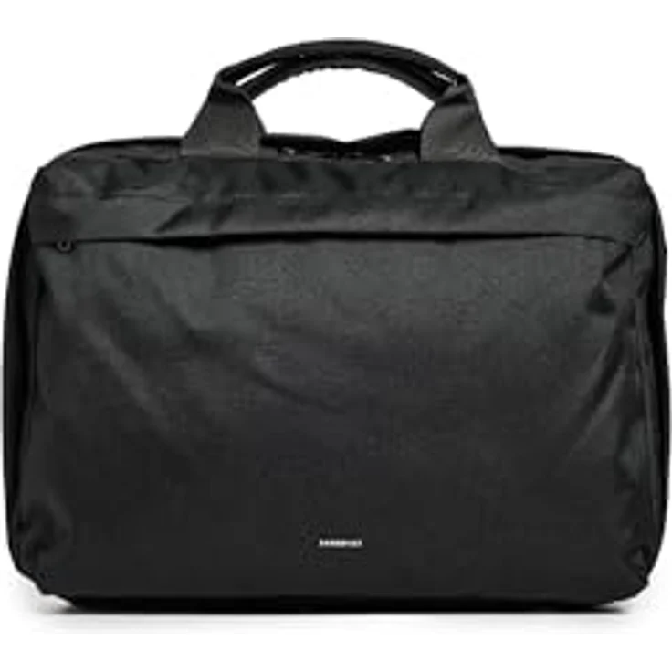 Sandqvist Go Briefcase, Aktentasche aus wasserabweisendem Polyester für Notebooks, Schwarz – Bild 1