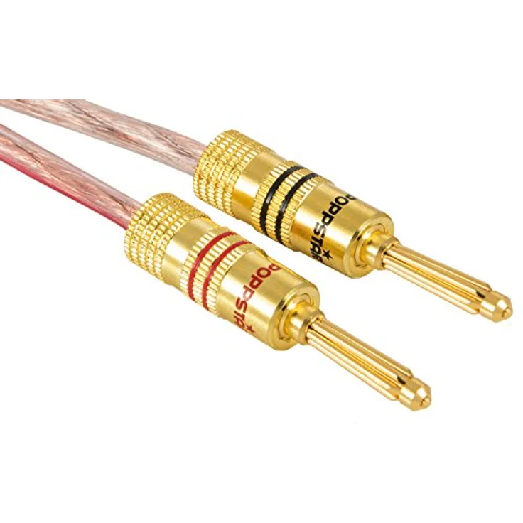 Poppstar 10x High End Bananenstecker, Bananas für Lautsprecherkabel (bis 4 mm²), Lautsprecher, AV Receiver, 24k vergoldet (5x schwarz, 5x rot) – Bild 3