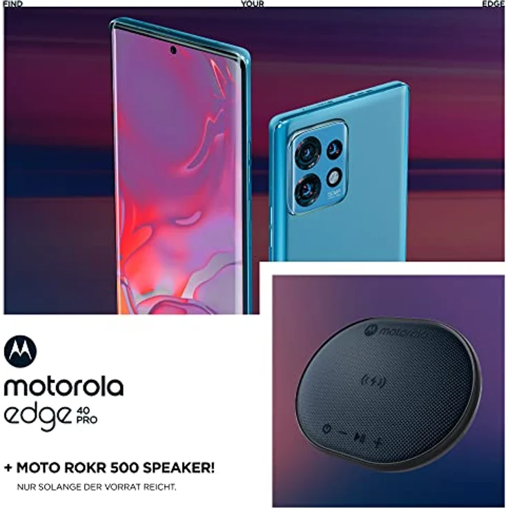 Moto edge40 pro (6,67"-FHD+-Display, 50-MP-Kamera, 12/256 GB, 4600 mAh, Android 13), Lunar Blue – Bild 3