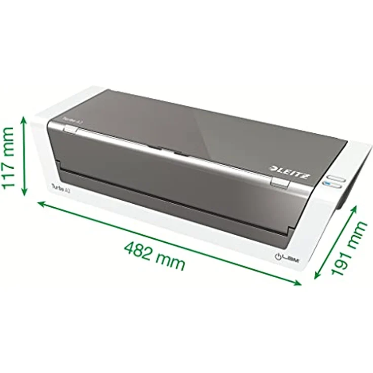 Leitz A3 Laminiergerät, Touch 2 Turbo, Ideal für Büro und Schule, Weiß Hochglanz-Anthrazit, iLam, 75200000 – Bild 5