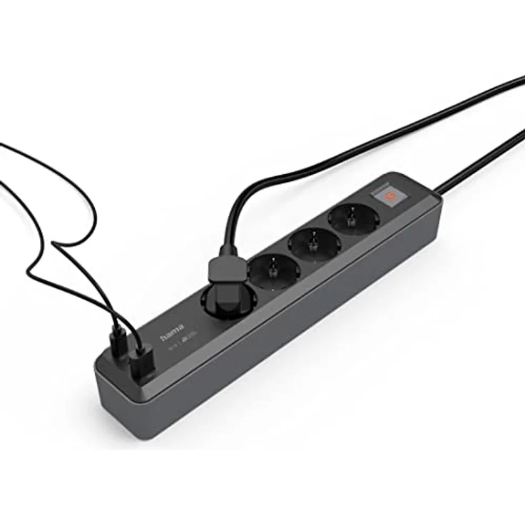 Hama Steckdosenleiste 4-fach USB-C/A 65W PD mit Schalter, 1,4 m, Schwarz/Grau – Bild 10