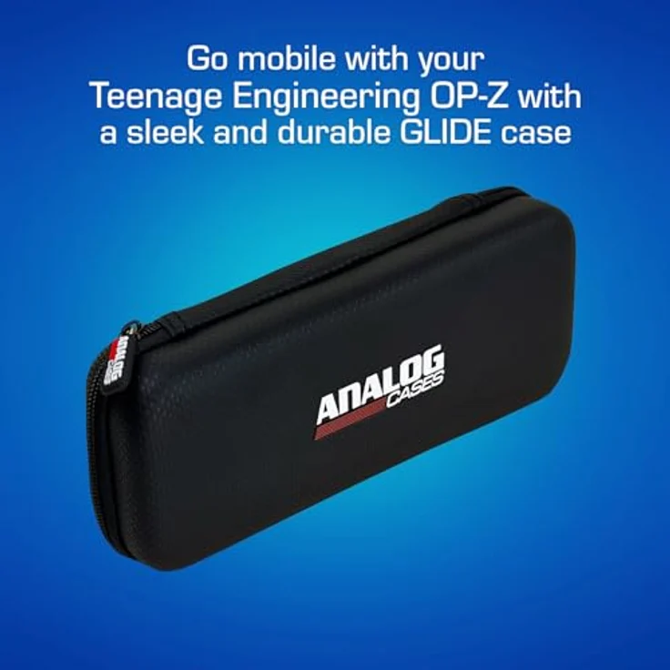 Analog Cases GLIDE Case für Teenage Engineering OP-Z oder vergleichbare Synthesizer (Transporttasche-Etui gefertigt aus wasserdichtem Kunstleder, mit robustem Gummitragegriff), Schwarz – Bild 3