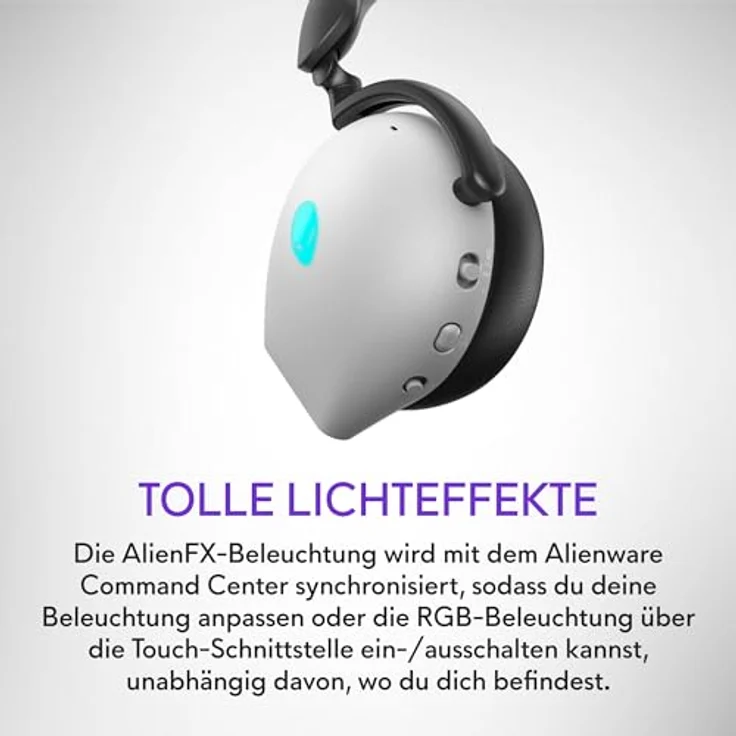 Dell Alienware Tri-Mode Wireless Gaming-Headset, Lunar Light – Bild 3