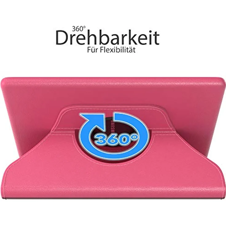 EAZY CASE - Tablet Hülle kompatibel mit Samsung Galaxy Tab 10.1 (2019) - intelligent Abdeckung Schlafen/Wachen, Smart Case Cover, stabile Rückseitenschale in Unifarben Pink – Bild 2